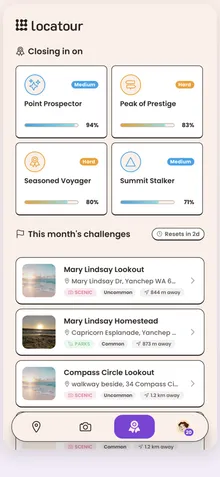 Locatour home screen showing this week's top picks